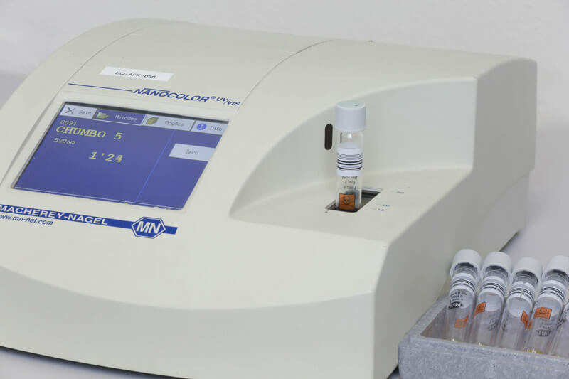 Ensaios Químicos ensaio de espectroscopia de uv-vis
